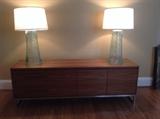 Gus Modern credenza with glass lamps