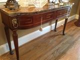 Henredon Marble Console from the "Natchez" collection
