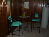 Bar height smaller table and 2 chairs