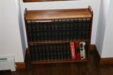 Encyclopedia set with wooden rack
