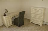 Desk to white bedroom set