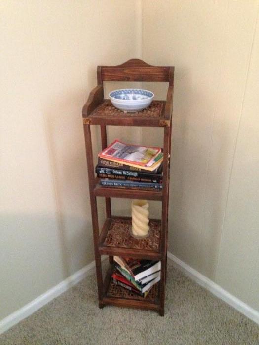 Wood shelving unit