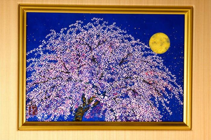 Reiji Hiramatsu "Plum Blossoms" Stone Ink & Gold on Rice Paper
