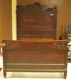 Turn of the Century Quigley Furniture Co. Bed, Made in Whitesboro, NY.