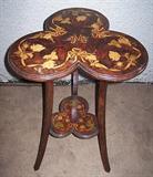 Inlaid Monogrammed Clover Topped Occasional Table.