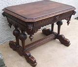 Gothic Lions Head Library Table.