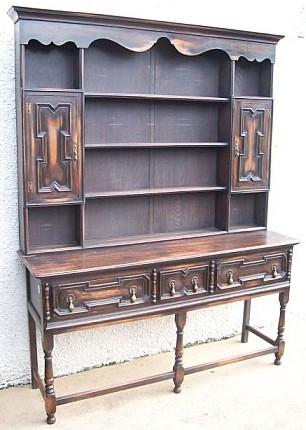 Jacobean Style Plate Dresser, c.1880.