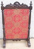 Extensively Carved Fire Screen