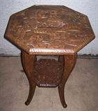 Dragon Carved Occasional Table.
