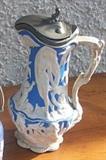 C. Meigh Pewter Lidded Pitcher
