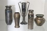 Heintz art metal vases