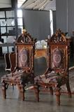 Renaissance revival style hall chairs