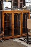 English fruitwood bookcase