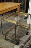 Brass and copper bar cart