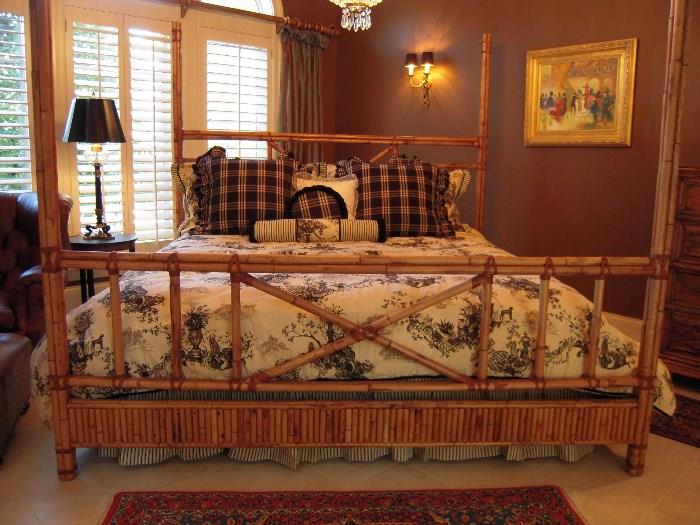 King Size Bamboo Bed & Bedding