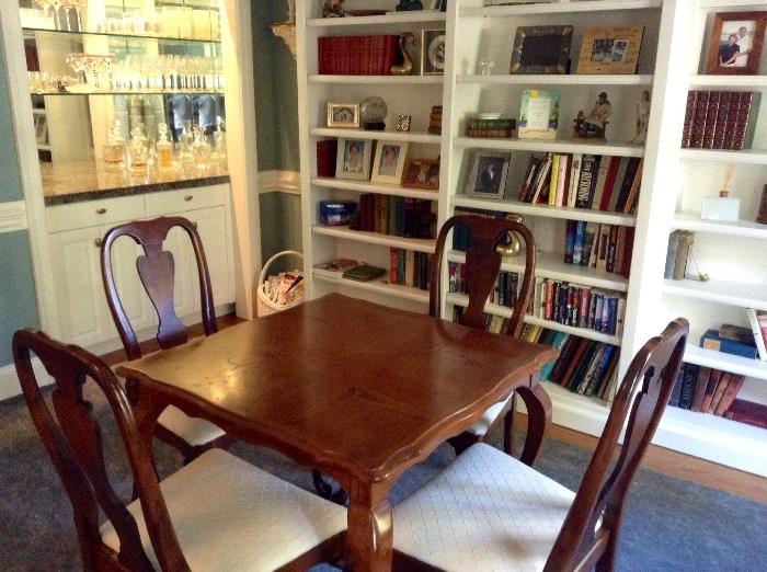 Wood game table & chairs (sold separately)