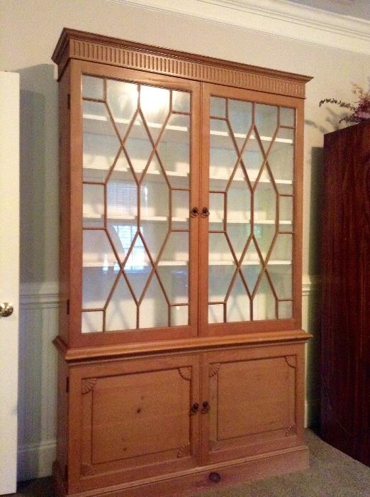 Antique pine (?) bookcase