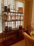 Wood/metal bakers rack