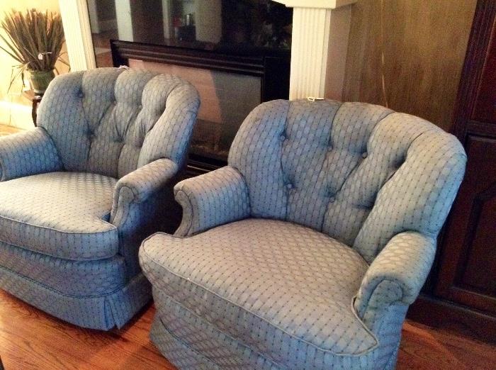 Pair of club chairs