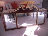 Antique horizontal bar mirror