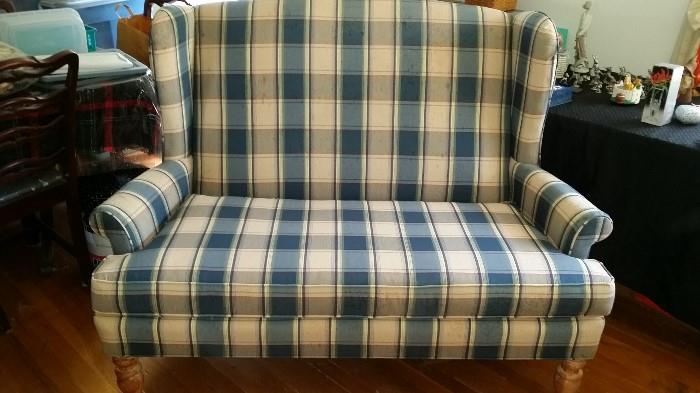 Fabulous sofa set. This loveseat has a high back chair.