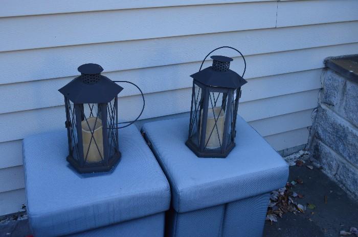Outdoor candle holders.  