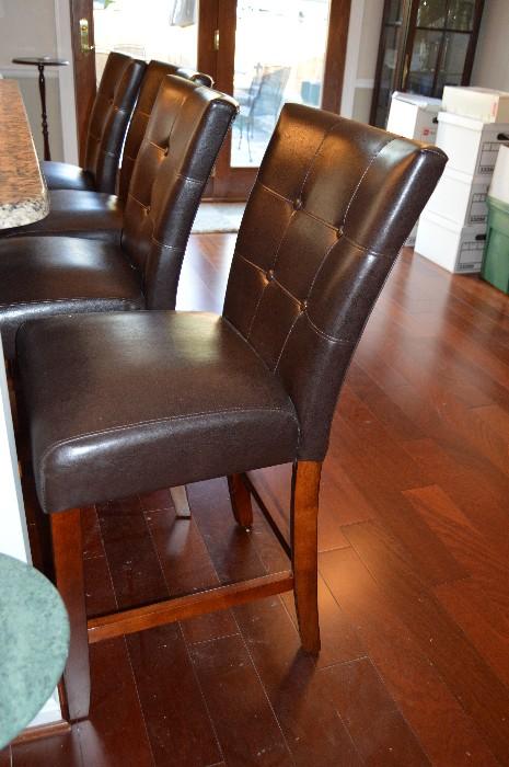 Leather bar stools (4 available)