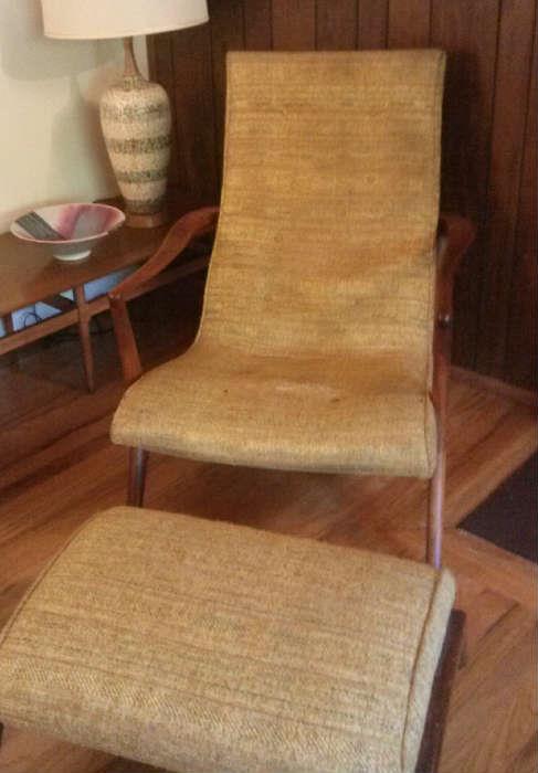 Mid-Century chair and lamp
