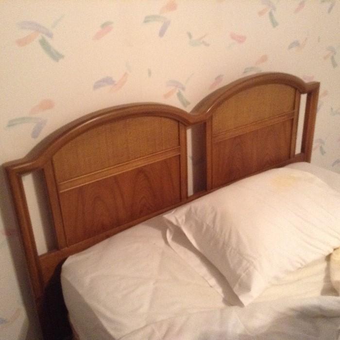 Fantastic 60'sedroom suite: Headboard with full size bed, Mirrors, and long dresser