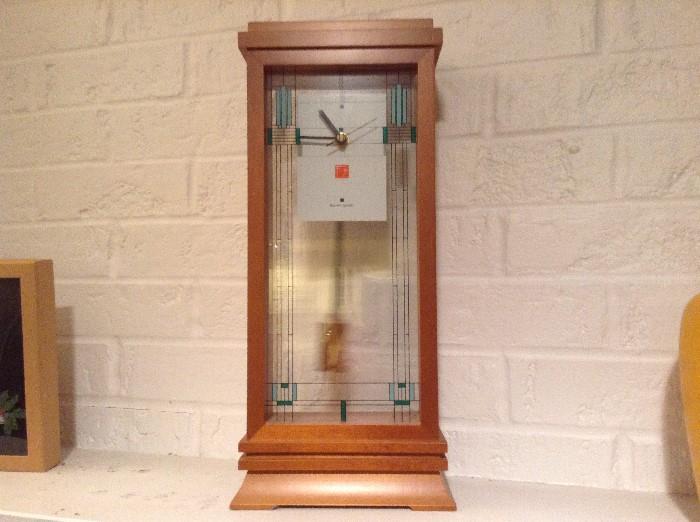 Bulova mantle clock-- Frank Lloyd Wright inspired