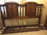 Queen headboard & rails. Part of bedroom suite