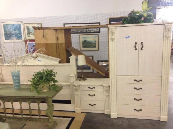 Beautiful Cream Colored King Size Bedroom Set