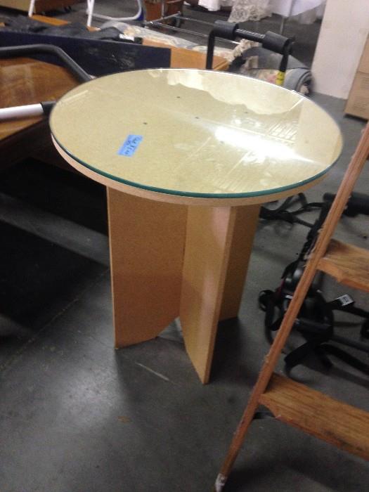 Circular Table with Glass Top