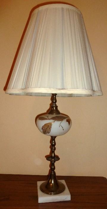 Pair of Marble Base Table Lamps