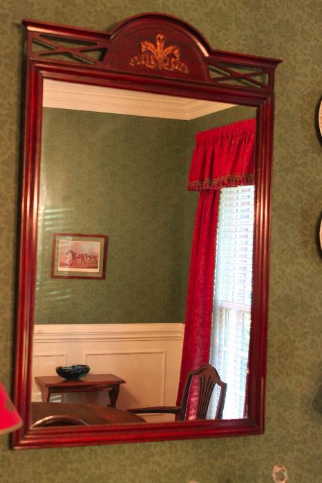 Mahogany framed mirror