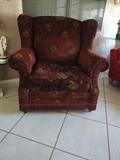 Oversized wing back chair 