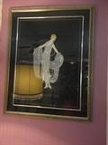 Erte Print - framed and matted 