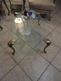 Labarge Solid brass legs Coffee table! Nice! 