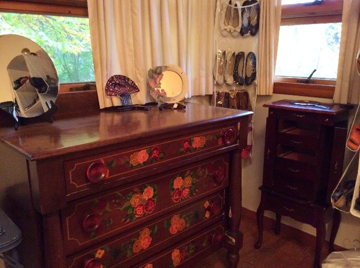 lovely hand painted antique dresser