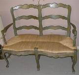 Hitchcock style double chair, only one but showing two views in different photos