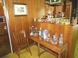 A great collection of Vintage bottles, nice entry table
