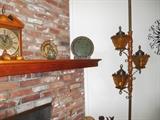 Check out this Amber Glass vintage lamp with tension rod - works too!