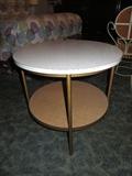 Opening Bid- $125.00 Small Table- Formica Top Cane Bottom