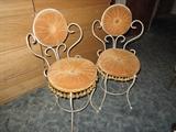 Opening Bid $65.00 for Pair - 2 Ice Cream Chairs