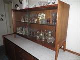 Opening Bid- $175.00 Glass Fronted Curio. This is just sitting on top of the Credenza and is not a part of it.