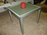 Unique Glass-Top table that extends out and doubles in size..see next photo