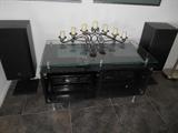 Stereo, stereo cabinet and speakers