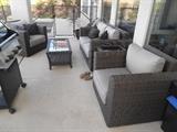 Brand new almost never used sturdy wicker-style patio furniture