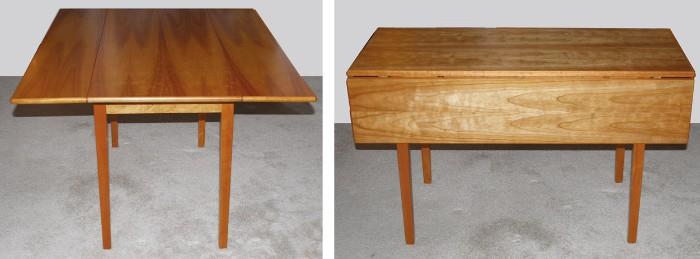 Solid cherry drop-leaf dining table