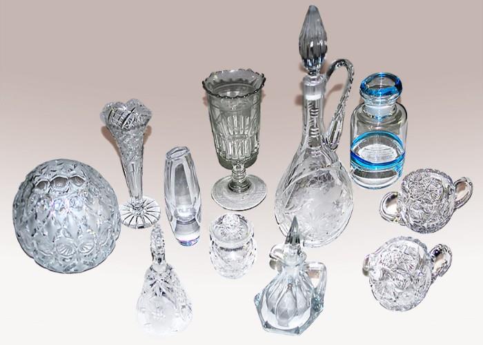 Etched crystal and other glassware (this is just a sampling)